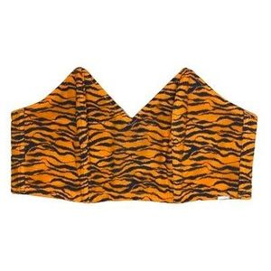 Savage x Fenty Strapless bandeau bralette orange and black NWT 2x